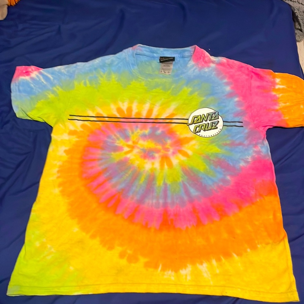 Cute kids tie dye skateboarding tshirt